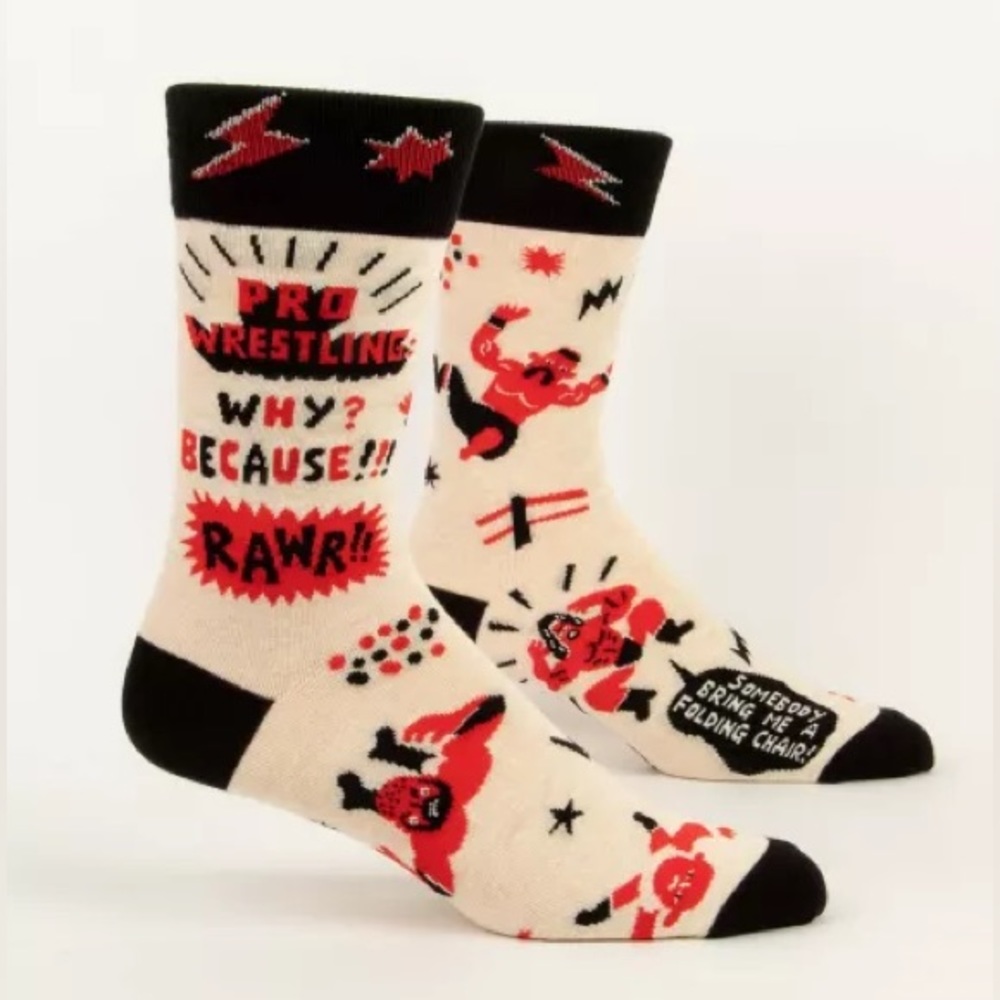 Rawr! Pro-wrestling Socks NWT